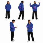 Bluza3D z kapturem UNISEX oversize UŚMIECH roz.S-3XL - obrazek 4