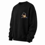 Męska Bluza3D Oversize Czarna z Nadrukiem Kosmicznym Streetwear Astro - obrazek 2